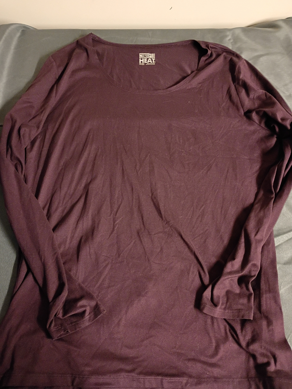 32 Degrees Women's Long-Sleeve Crewneck Shirt - Plum
